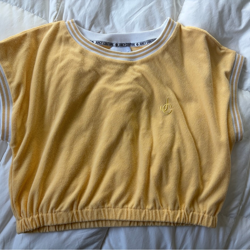 Juicy Couture Roll Cuff Top in Pecan Cream, size Large